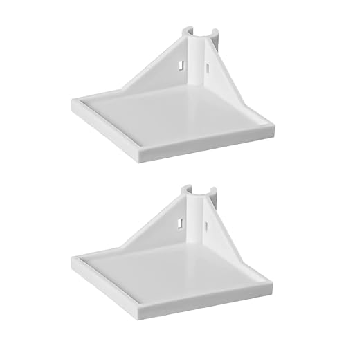 2 PCS Grow Tent Corner Shelf,16 mm Grow Tent Accessories,White Grow Tent Shelves for Place The Hygrometer Camera and Planting Equipment(White/2 pcs)