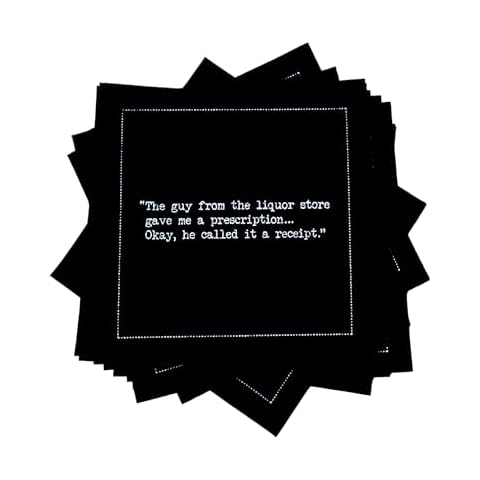 Five Star Napkins Black Cotton Cocktail Napkins Cover