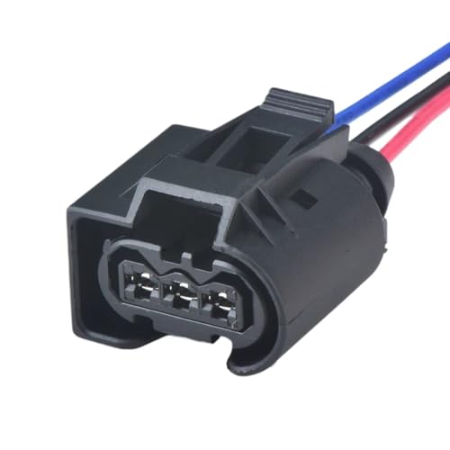 conector sensor Conectores Automotrices 3P Inyector Sensor Cigüeñal Arnés Cables Presión De Aceite Alta Presión 09441391 09441392(Black)