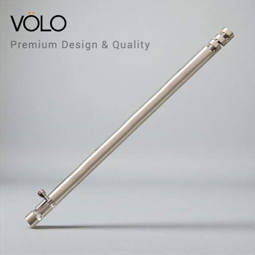 Image of VOLO Aluminium Tower Bolt with Stainless Steel Rod - Heavy Duty Door & Window Latch for Home and Office | Main Door Tower Bolt | Kundi /Chitakini | Pack of 2 Pieces (Silver, 24 Inch)