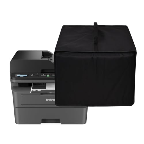 Printer Cover Anti-Static Heavy Duty Heat-Resistant Waterproof Dust Protective Printer Cover Case for Brother DCP-L2640DW Wireless Compact Laser Printer/Brother MFC-L2820DW Wireless Printer (Black)