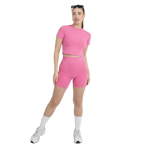 YITTY Active Women's Ultraluxe Essential Crop Tee, Athleisure, 4-Way-Stretch4