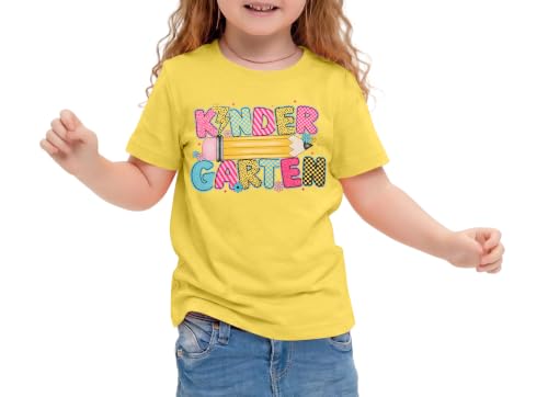 Image of First Day of Kindergarten Shirt Toddler First Day of School Tee Boy Girls I'm Ready for Kindergarten Tops