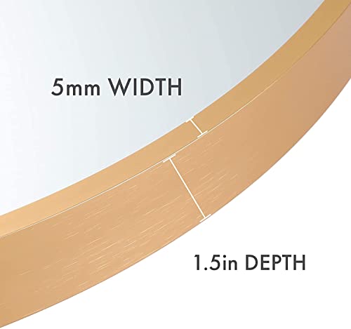 Sherbeck Circle Round Mirror Wall Mirror 24 Inch Round Wall Mirror Metal Frame Mirror,Round Bathroom Mirror, Circle Mirrors For Wall, Living Room, Bedroom Home Decor Mirror(Gold, 24") #TOP2