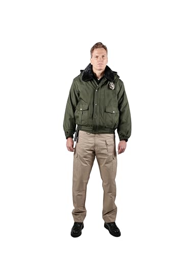 Image of First Class 100% Nylon Oxford All Season Deluxe Plain and Security Bomber Jacket