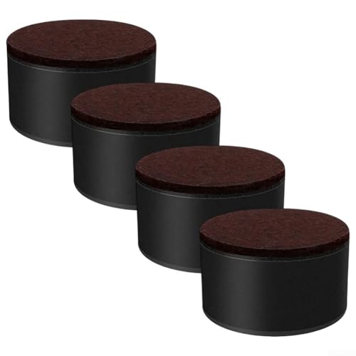 Elevadores de muebles de metal, 4 piezas de bloque elevador de altura para sofá, mesa, silla, patas de hasta 500 kg con fondo de fieltro para proteger los suelos