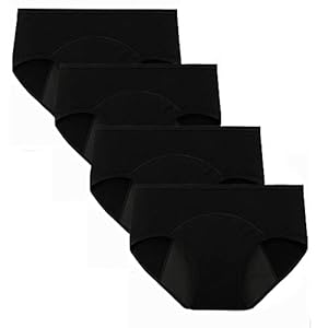 Yintry Dames menstruatieperiode ondergoed, zacht katoen, lage taille bescherming onderbroek voor postpartum dames, verpakking van 4 stuks