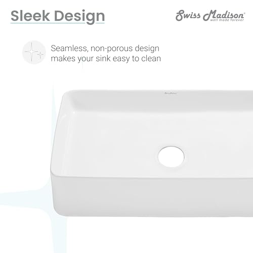 Image of Concorde 24 inch Rectangle Ceramic Vessel Sink