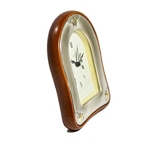Reloj de mesa ACCA artesanal en plata y madera el regalo de bodas perfecto 3