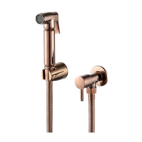 Aqua Rose Gold Brass Douche/Shattaf Set – Elegant Thermostatic Bidet System with Wall-Mounted Design & 5-Year Warranty