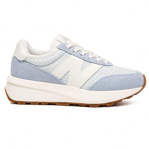 Tenis New Balance 370v1 Unisex, Azul Claro/Azul Claro, 38