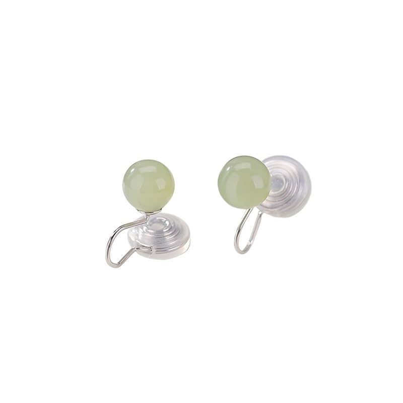 Boucles d'oreilles en jade vert et argent S925, l'excellence de la joaillerie asiatique