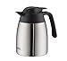 THERMOS Thermoskanne THV, Edelstahl 1L, Edelstahleinsatz, große Öffnung, spülmaschinenfest, 4026.205.100, Isolierkanne hält 12 Stunden heiß, ideal als Kaffeekanne oder Teekanne, Kanne für 8 Tassen