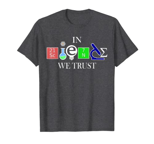 In Science We Trust Cool Tshirt Divertente Simbolo ateo Maglietta