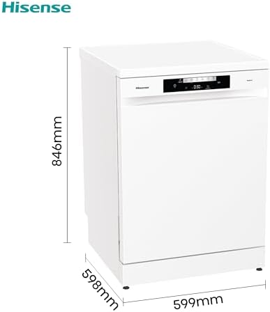 Hisense 85cm Freestanding Dishwasher - Energy Class E, White - Image 2