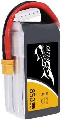 TATTU 14.8V 850mAh 4S 45C LiPo Battery Pack with XT30 Plug for FPV 150 Size Vortex 150 Pro