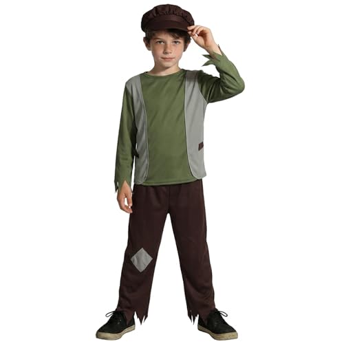 DiULi Costume da Ragazzo Vittoriano, 3PCS Costume Vittoriano per Bambini,