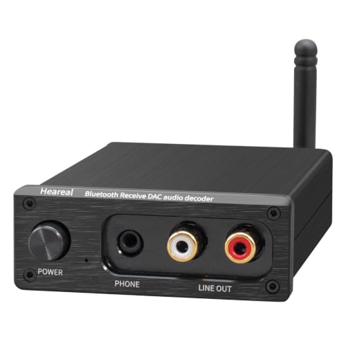 Receptor de audio Bluetooth auxiliar para coche y equipo de música doméstico con salida RCA