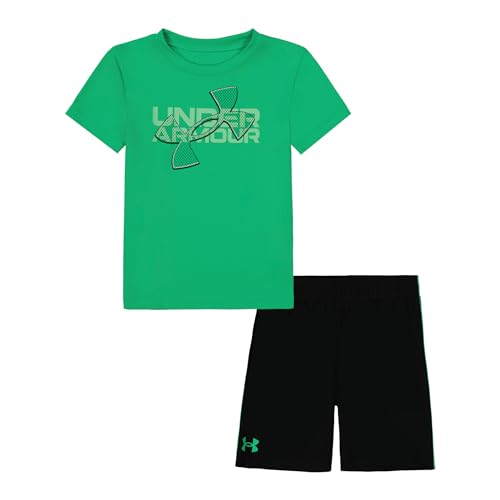 Image of Under Armour Boys 2-piece Short Sleeve Graphic T-Shirt and Shorts Set, Lightweight & Breathable