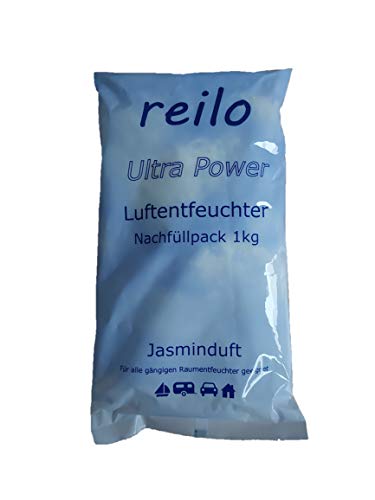 reilo 10x 1kg Ultra Power Jasminduft Luftentfeuchter Granulat (Calciumchlorid) im Vliesbeutel, Nachfüllpack für Raumentfeuchter Cover