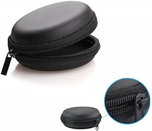 Inefable® Earphone Headphone Case Pouch Cover Carrying Case for Earphones, Headset, Pen Drives, SD Cards, All Mobile Accessories (Black) (Pack of 1)