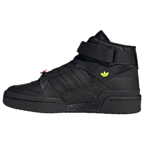 adidas Unisex-Child Forum Mid Sneaker, Core Black/Solar Red/Pulse Blue, 5.5 M US2