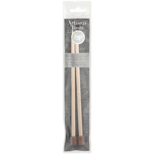 Boye Artisan Square Single Point Aluminum Knitting Needles, 10-Inch, Size 13