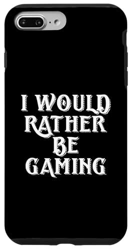 I Would Rather Be Gaming �ʔ����Q�[�}�[�M�t�g �I�^�N&�I�^�N���� �X�}�z�P�[�X iPhone 7 Plus/8 Plus �p