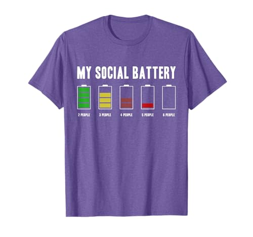 Mi batería social, divertido introvertido de baja energía Camiseta
