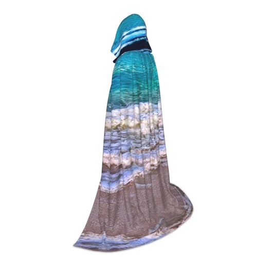 Cape à capuche blanche mer tropicale pour éviter les déguisements classiques