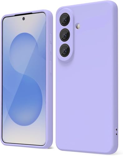 Image of DIZORO Microfiber Candy Case for Samsung A57 5G Smooth Touch Cushion Liquid Soft Silicone Gel Rubber Phone Cases Non-Slip Full Body Protective Shockproof Back Cover - Purple