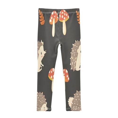 Bolaz Toddler Girls Leggings Printed Yoga Pants Leggings Hedgehog Mushroom for Kids2
