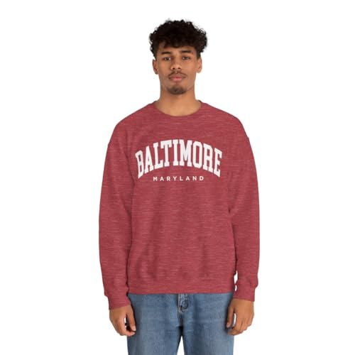 Baltimore Maryland Adult Unisex Crewneck Sweatshirt3
