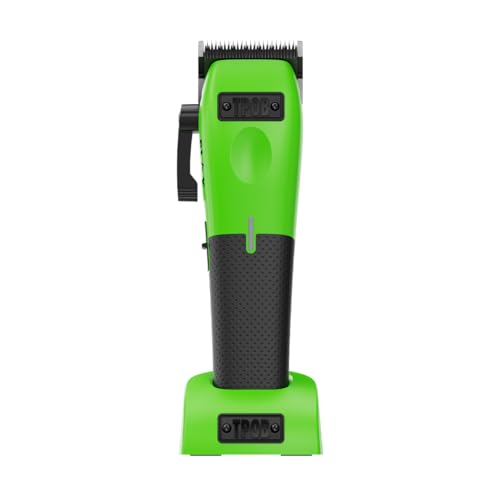 Image of TPOB Play Barber Hair Clippers for Men 7500 RPM with Rubber Grips (Green 2 Set)