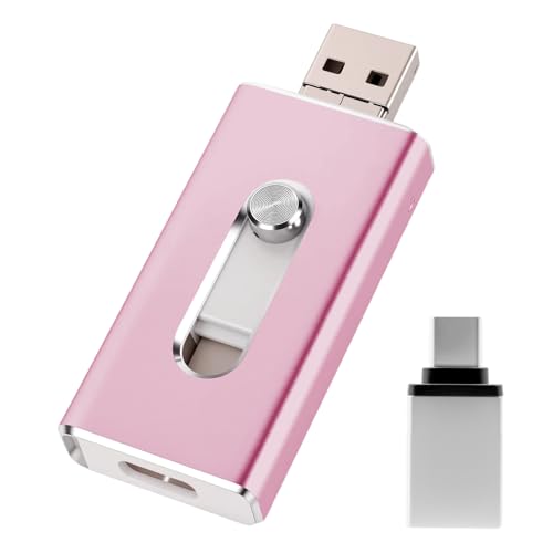 Glitfix USB Stick 256 GB für iPhone, No APP Needed, 4 in 1MFi-zertifizierter USB Speicherstick für Phone/Pad,USB 3.0 Memory Stick High-Speed Flash Laufwerk, Keine App-Installation erforderlich