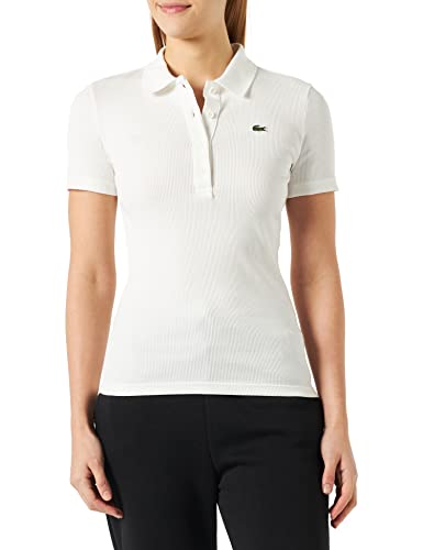 Lacoste Damen Polo-Shirt Kurzarm DF5377, Frauen Polo-Hemd,4 Knopf,Regular...