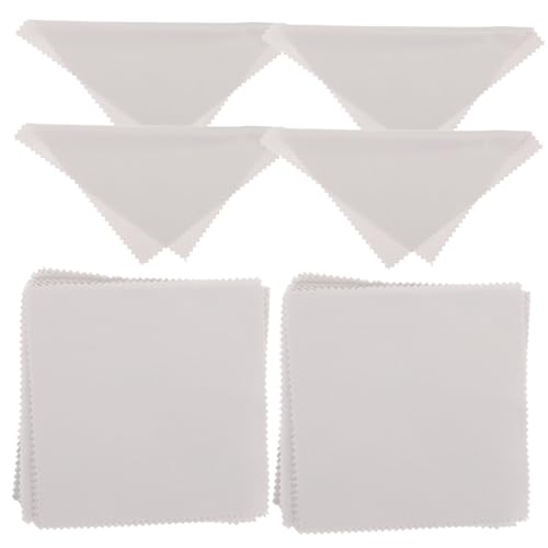 DEARMAMY 50 Piezas Paño De Toallita De Pulido Limpiador Tela Limpia De Gafas Para Lentes De Limpieza Limpio De Gafas Hilas Espectáculo Gris Fibra Extrafina