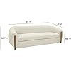 Picture of TOV Furniture Lina Textured Linen Sofa - Cream