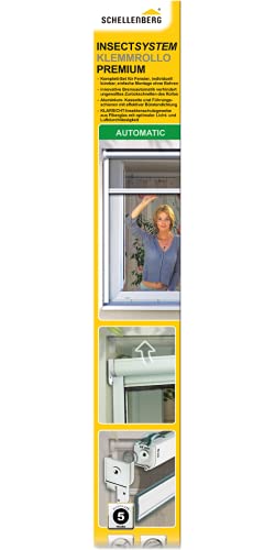 Preisvergleich Produktbild Schellenberg 50822 Insektenschutz Klemmrollo Fenster PREMIUM 100 x 160 cm Fliegengitter