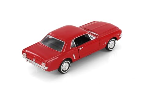 Welly 1964 1/2 Ford Mustang Coupe, Rojo, 1:24 miniatura 6