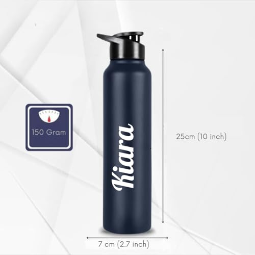 Image of CASPIAN / / / Hike Stainless Steel Customize Sipper Water Bottle Leak Proof Thunder for Fridge Home Office Travel School Kids Boys Girls Adults Sports Gym Yoga (R-Blue 1 Litre, Set of 1)|
