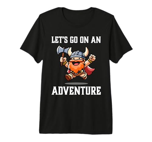 RPG Gamer Let's Go On An Adventure Dwarf Warrior Jugador Juego Camiseta Premium