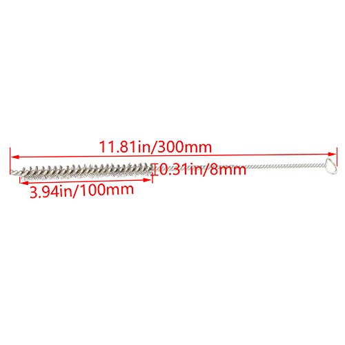 Image of Utoolmart Steel Wire Cleaning Brush, Spiral Power Brush, 0.3-inch Diameter 12-inch Length, 5pcs