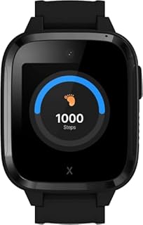 XPLORA Kidzi - Watch Phone for children 4G - Calls, Messages, Kids School Mode, SOS function, GPS Location, Camera and Pedometer - Including 3 months free subscription (BLACK)