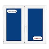 Ventana PVC Reforzada 1000x1000 Blanca | 2 Hojas Oscilobatiente | Cristal Climalit Transparente | Perfil Aluplast | Entrega 24/48h