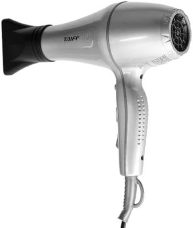 Miniatura 3 de Taiff Style - Secador de pelo IonSense Silver - 125 V, secado rápido, cerámica iónica que reduce el encrespamiento, 1875 W, secadora ligera con