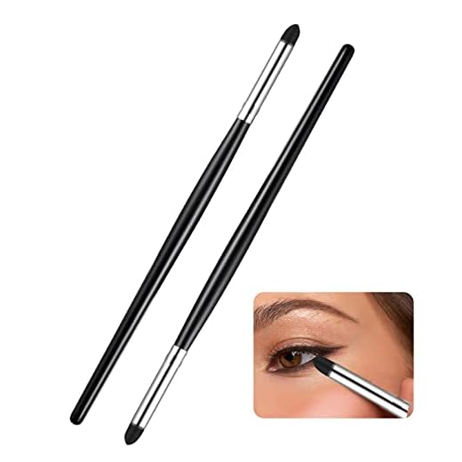 2 Pieces Eyeliner Smudge Brush Pencil Soft Makeup Tool Eyeshadow Blending Brush Eye Pencil Brush Eyeliner Smudge Tool Set for Blending Eye Shadow Liner (Sponge, 6.2 Inch)