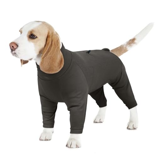 Image of Adjustable Recovery Suit for Small Dogs, Dog Pajamas, Grey, XS