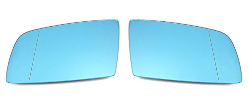 Euro Wing Tinted Blue Heated Anti Blind Spot Mirror Glass Compatible for BMW E60 E63 E64 M 6 AC