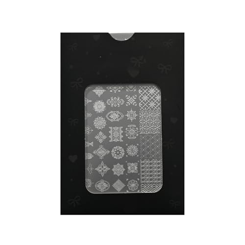 Molde de estampado de copo de nieve de Navidad fácil de usar, placa de acero inoxidable para decoración de adolescentes, herramienta de estampado de uñas fácil